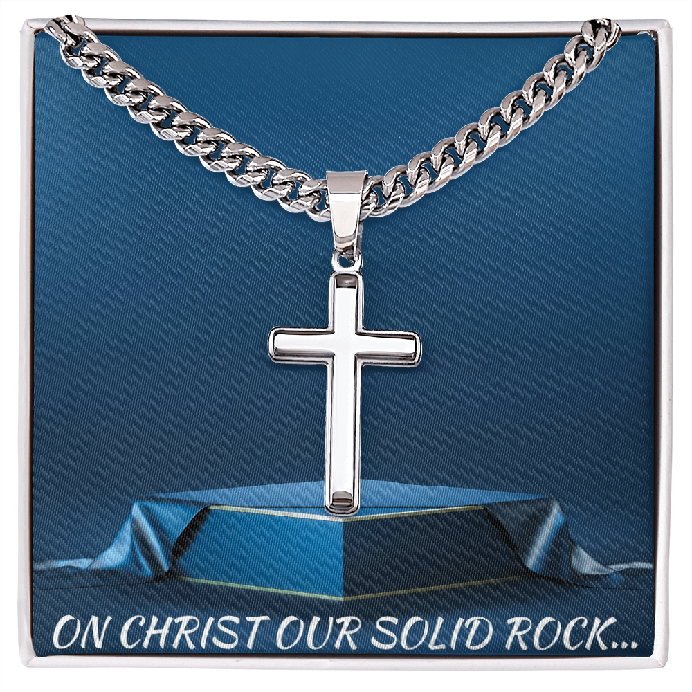 Cuban Chain with Artisan Cross Necklace - In Gift Box