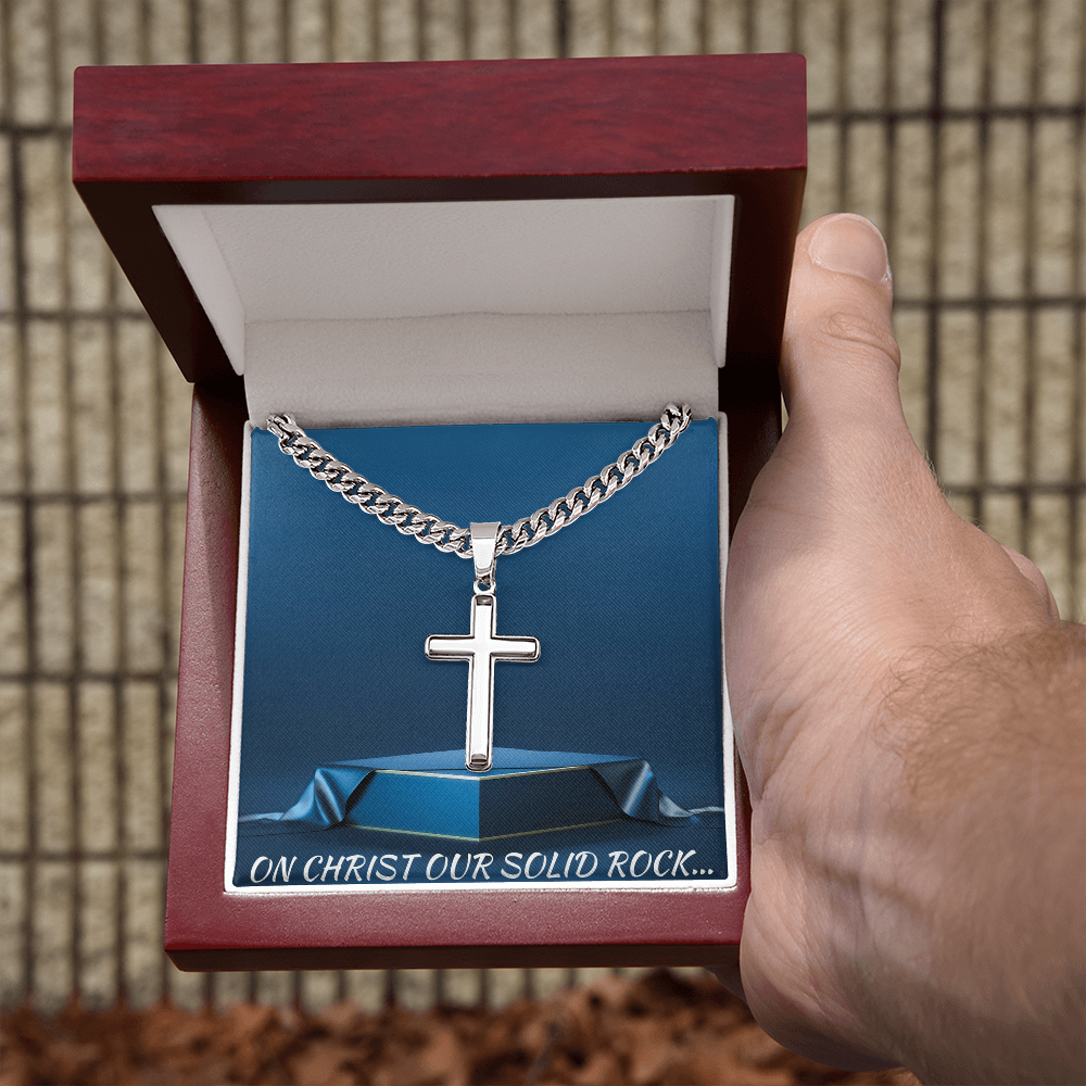 Cuban Chain with Artisan Cross Necklace - In Gift Box