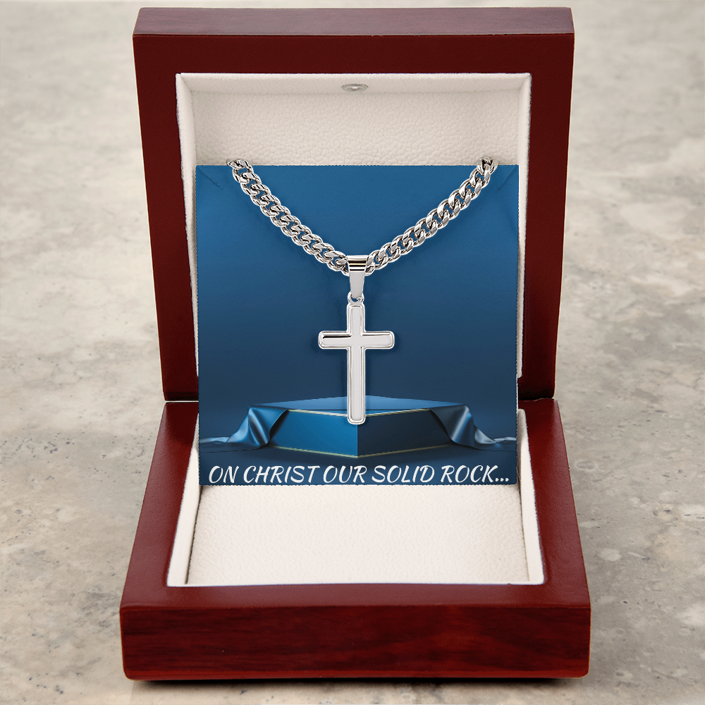 Cuban Chain with Artisan Cross Necklace - In Gift Box