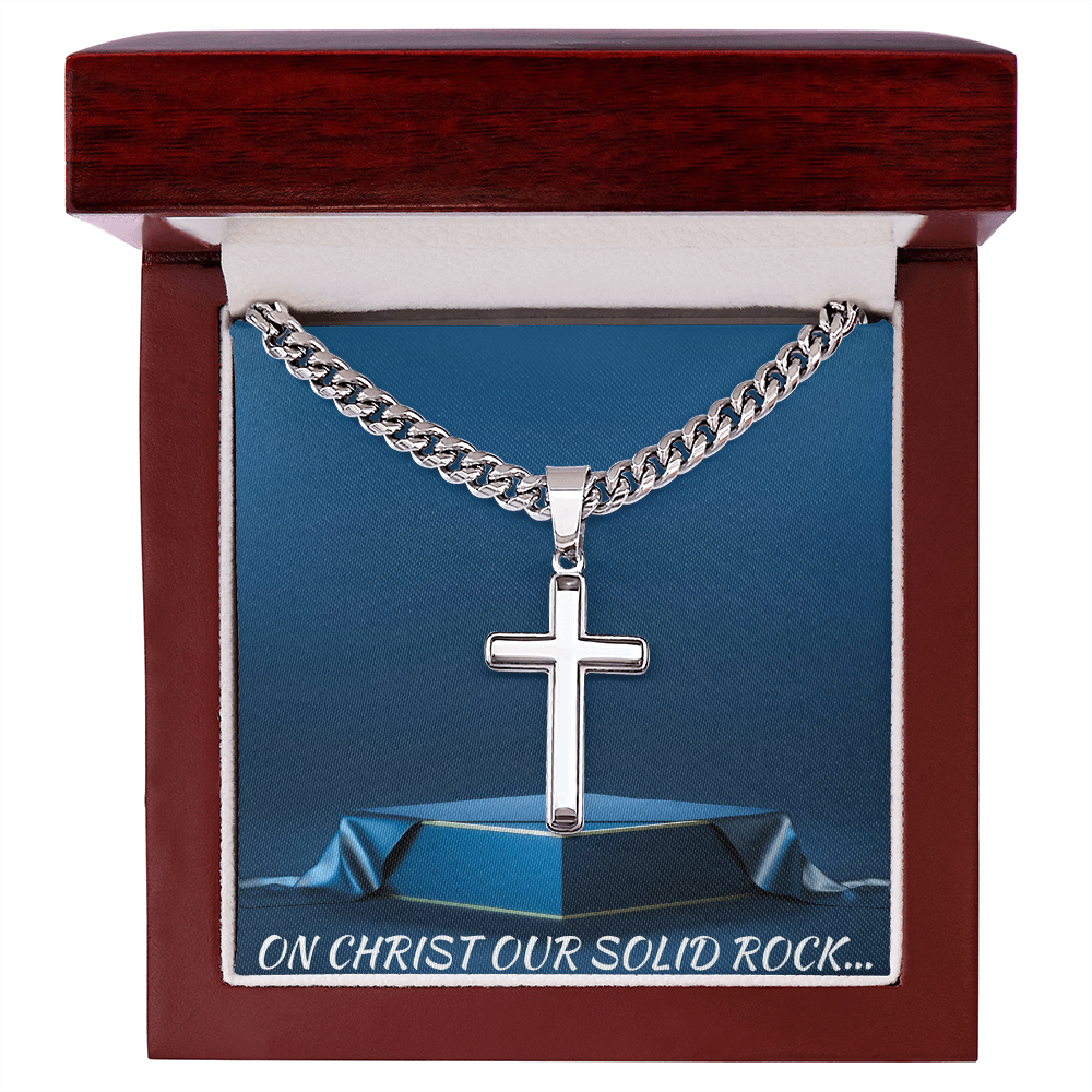 Cuban Chain with Artisan Cross Necklace - In Gift Box
