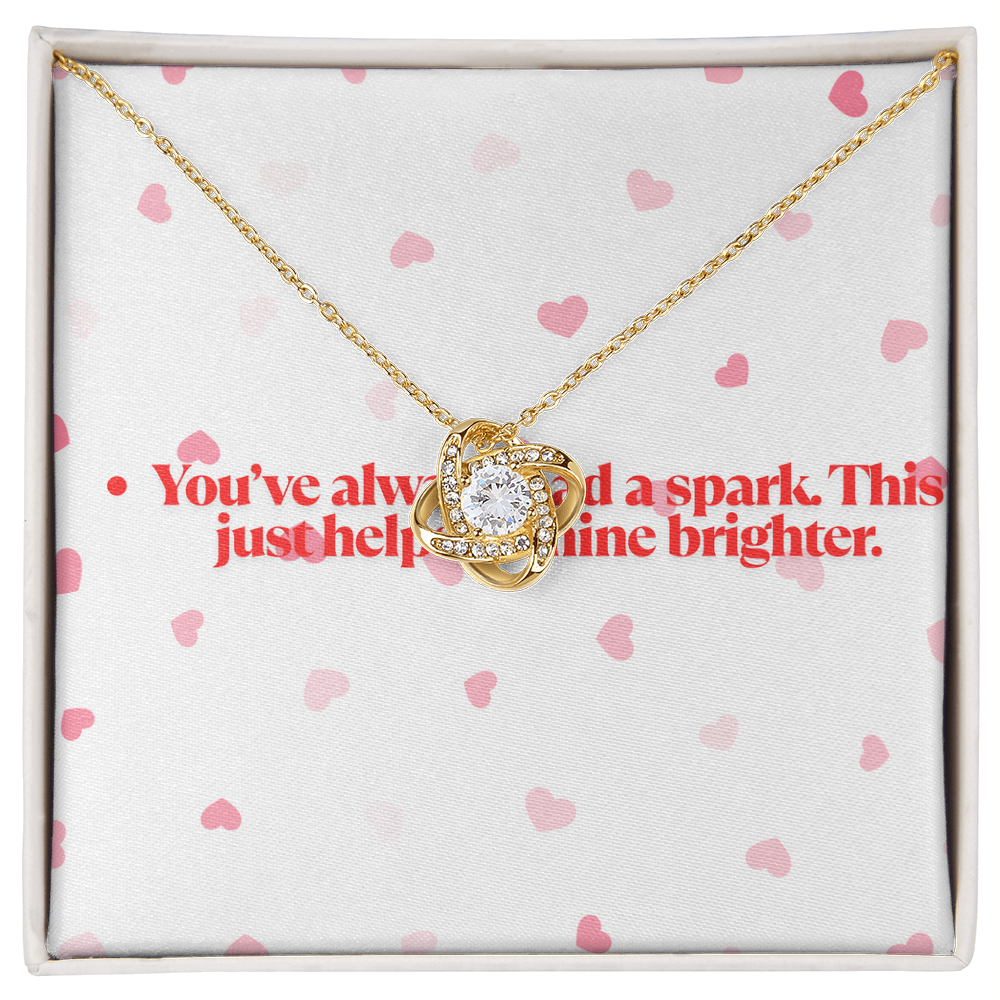 FEMALE JEWELRY: LOVE KNOT NECKLACE - In Gift Box
