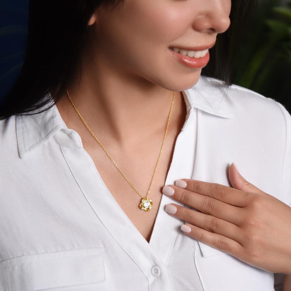 FEMALE JEWELRY: LOVE KNOT NECKLACE - In Gift Box