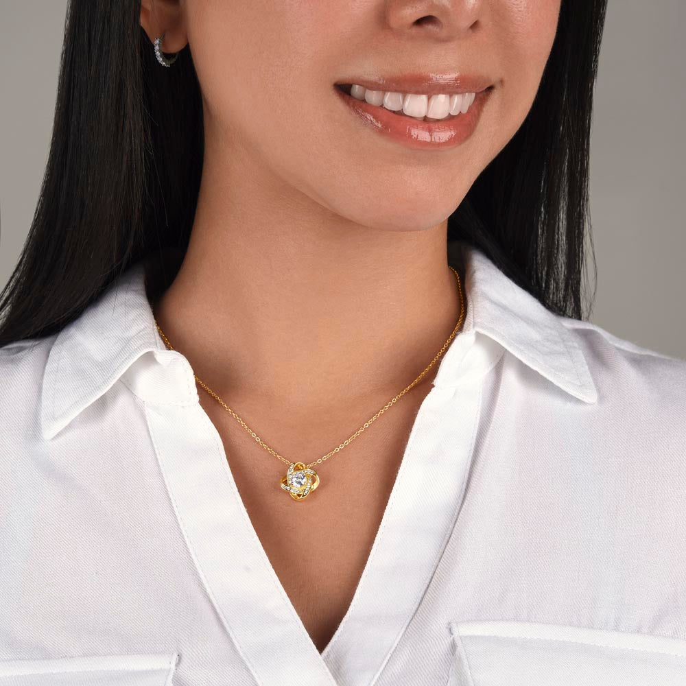 FEMALE JEWELRY: LOVE KNOT NECKLACE - In Gift Box