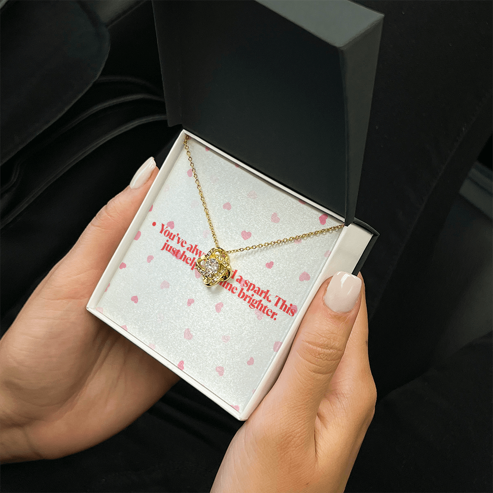 FEMALE JEWELRY: LOVE KNOT NECKLACE - In Gift Box