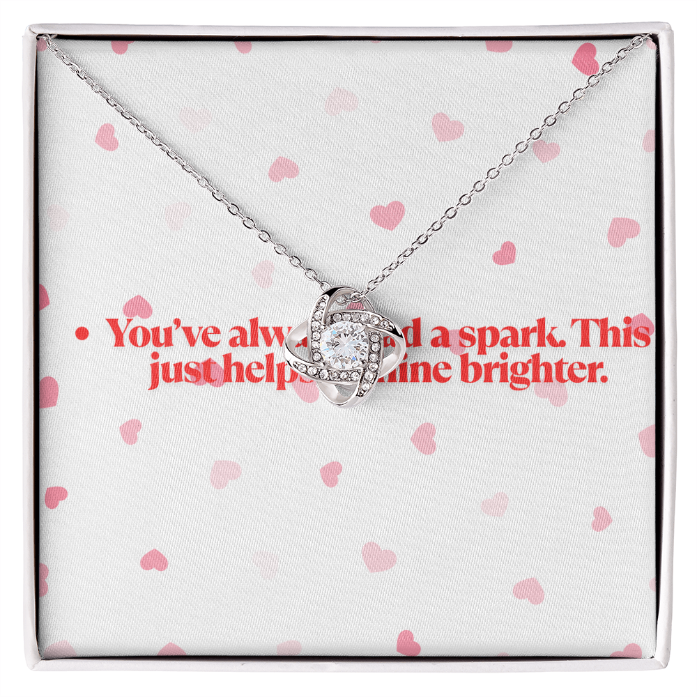 FEMALE JEWELRY: LOVE KNOT NECKLACE - In Gift Box