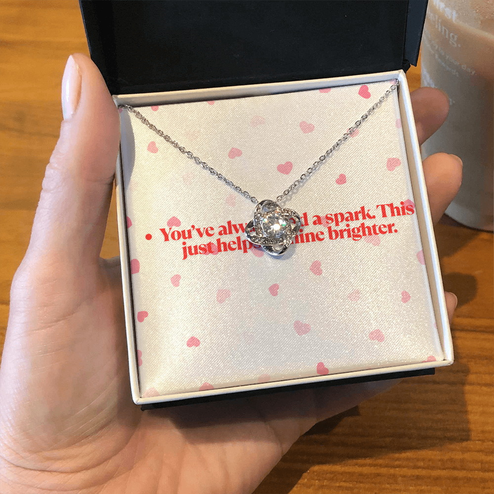 FEMALE JEWELRY: LOVE KNOT NECKLACE - In Gift Box