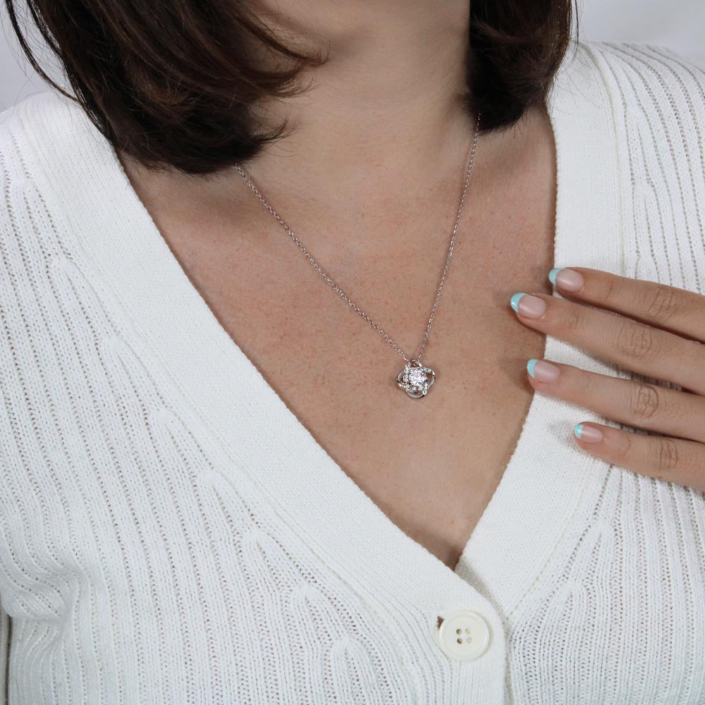 FEMALE JEWELRY: LOVE KNOT NECKLACE - In Gift Box