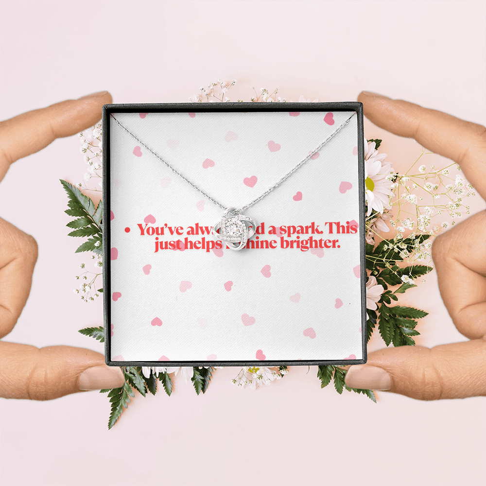 FEMALE JEWELRY: LOVE KNOT NECKLACE - In Gift Box