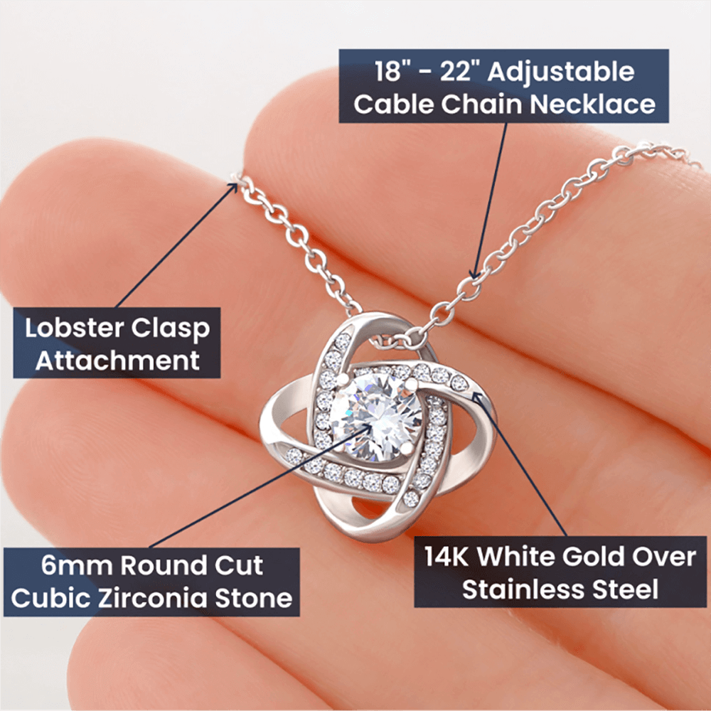 FEMALE JEWELRY: LOVE KNOT NECKLACE - In Gift Box
