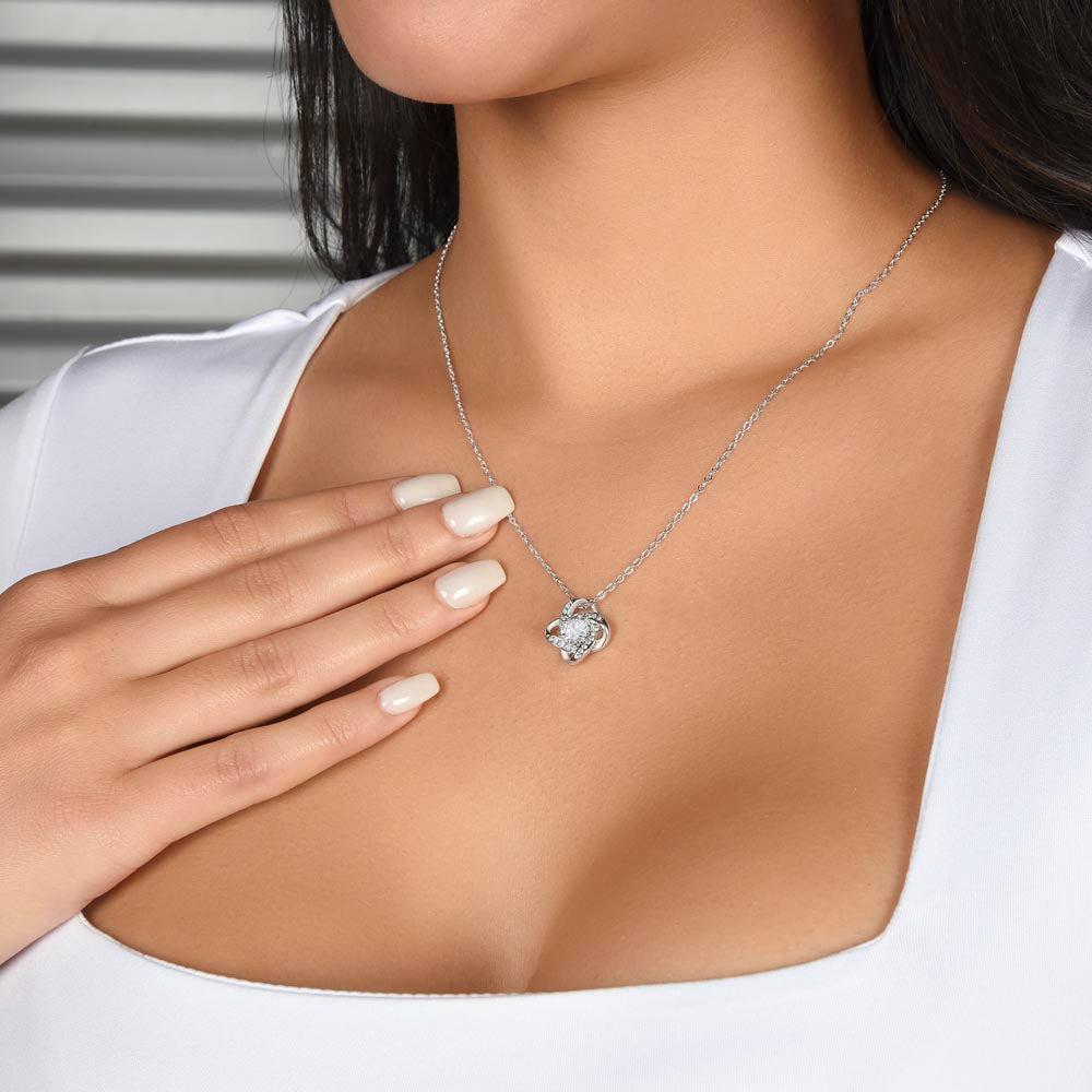 FEMALE JEWELRY: LOVE KNOT NECKLACE - In Gift Box