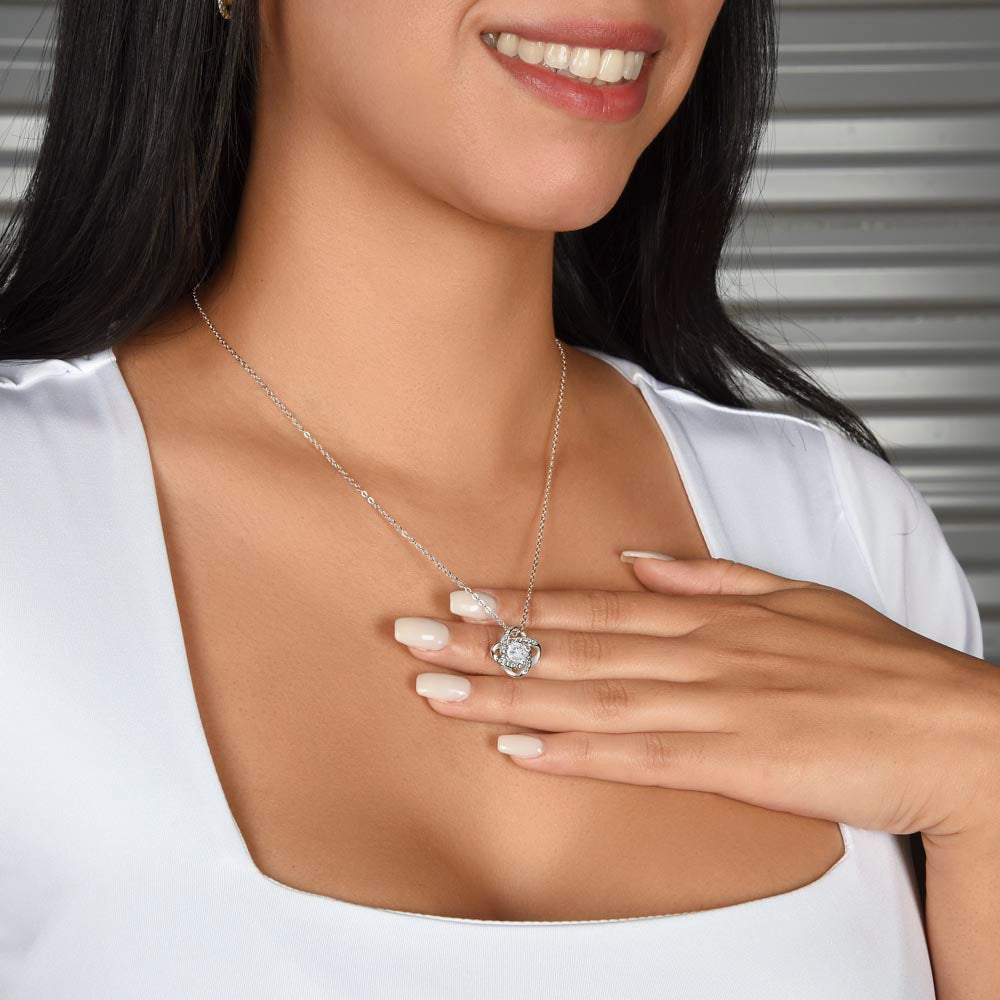 FEMALE JEWELRY: LOVE KNOT NECKLACE - In Gift Box