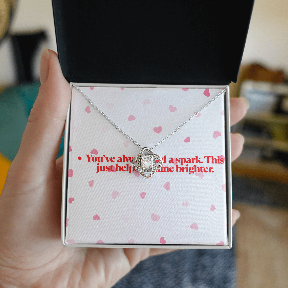 FEMALE JEWELRY: LOVE KNOT NECKLACE - In Gift Box