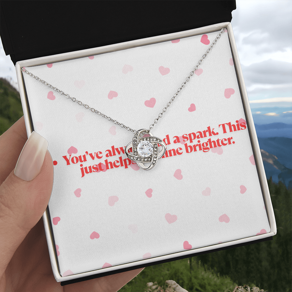 FEMALE JEWELRY: LOVE KNOT NECKLACE - In Gift Box
