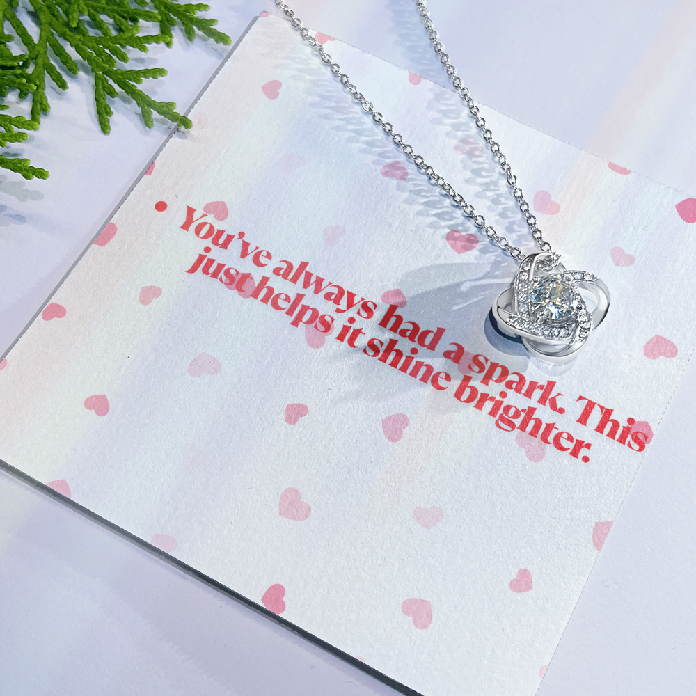 FEMALE JEWELRY: LOVE KNOT NECKLACE - In Gift Box
