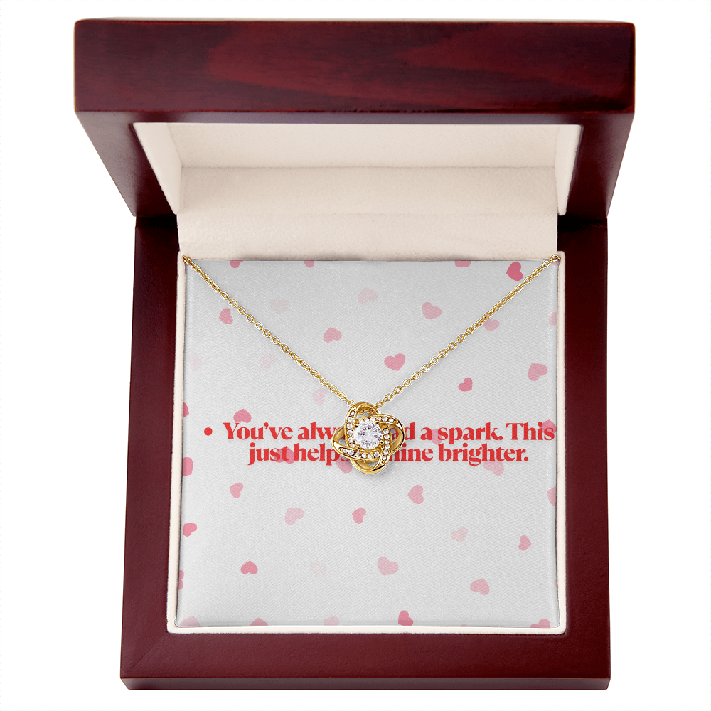 FEMALE JEWELRY: LOVE KNOT NECKLACE - In Gift Box