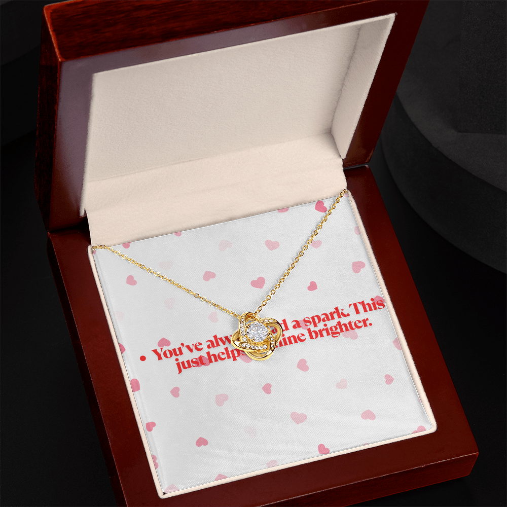 FEMALE JEWELRY: LOVE KNOT NECKLACE - In Gift Box