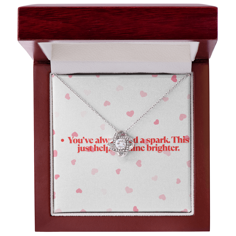 FEMALE JEWELRY: LOVE KNOT NECKLACE - In Gift Box