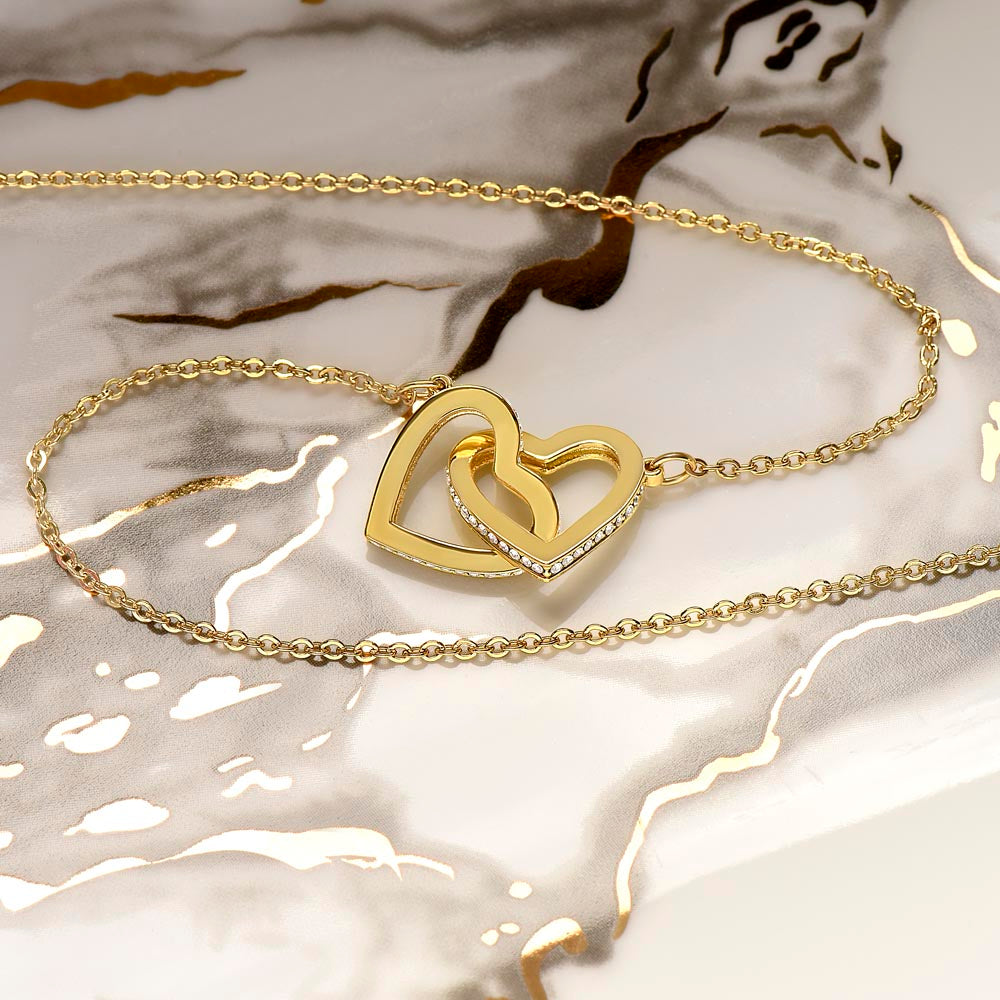Interlocking Hearts Necklace - In Gift Box