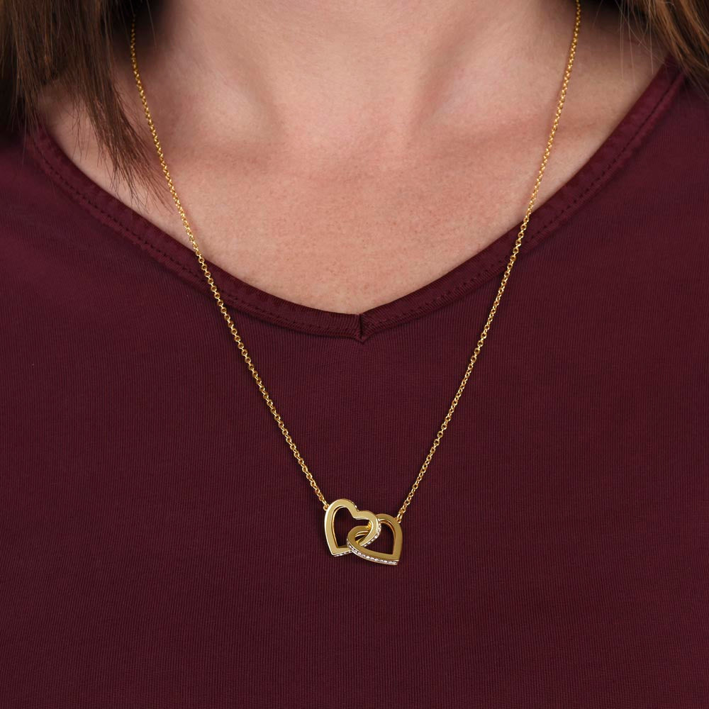 Interlocking Hearts Necklace - In Gift Box