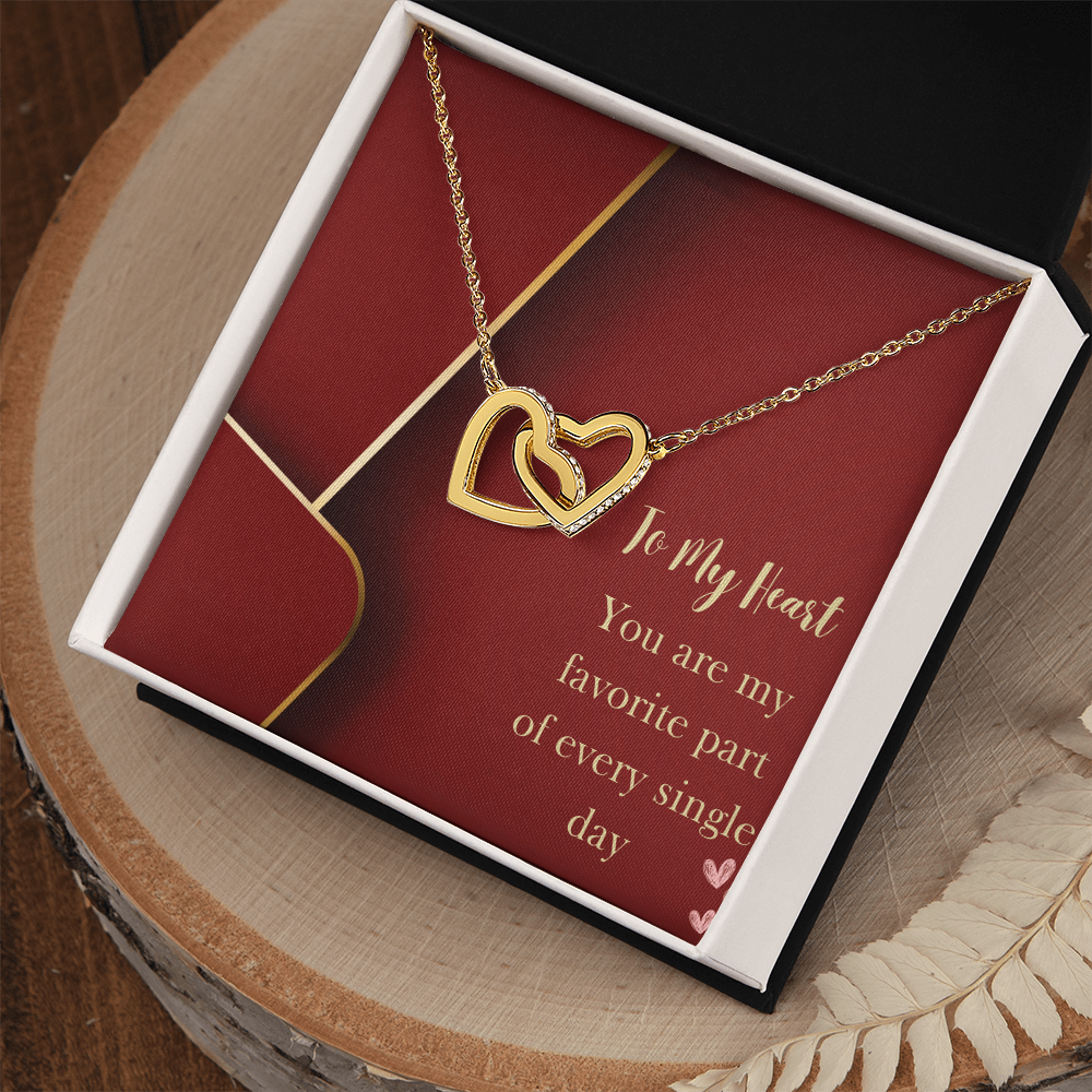 Interlocking Hearts Necklace - In Gift Box