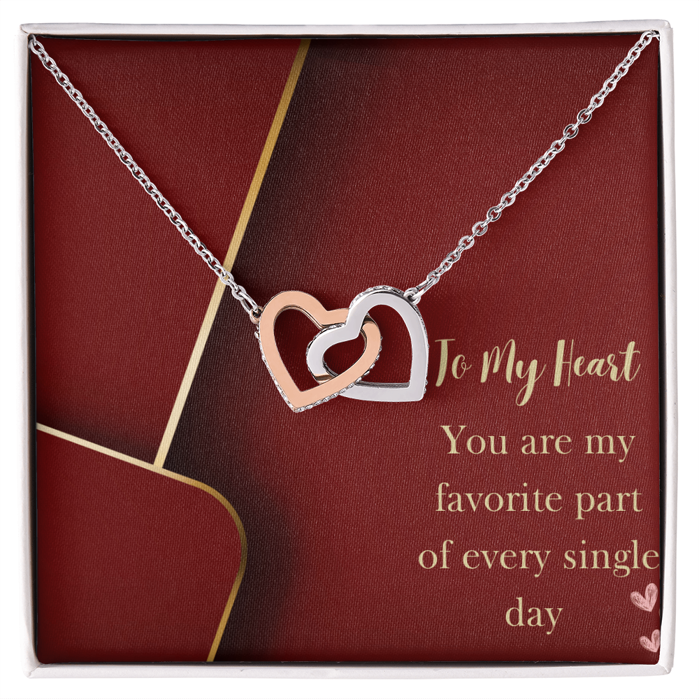 Interlocking Hearts Necklace - In Gift Box