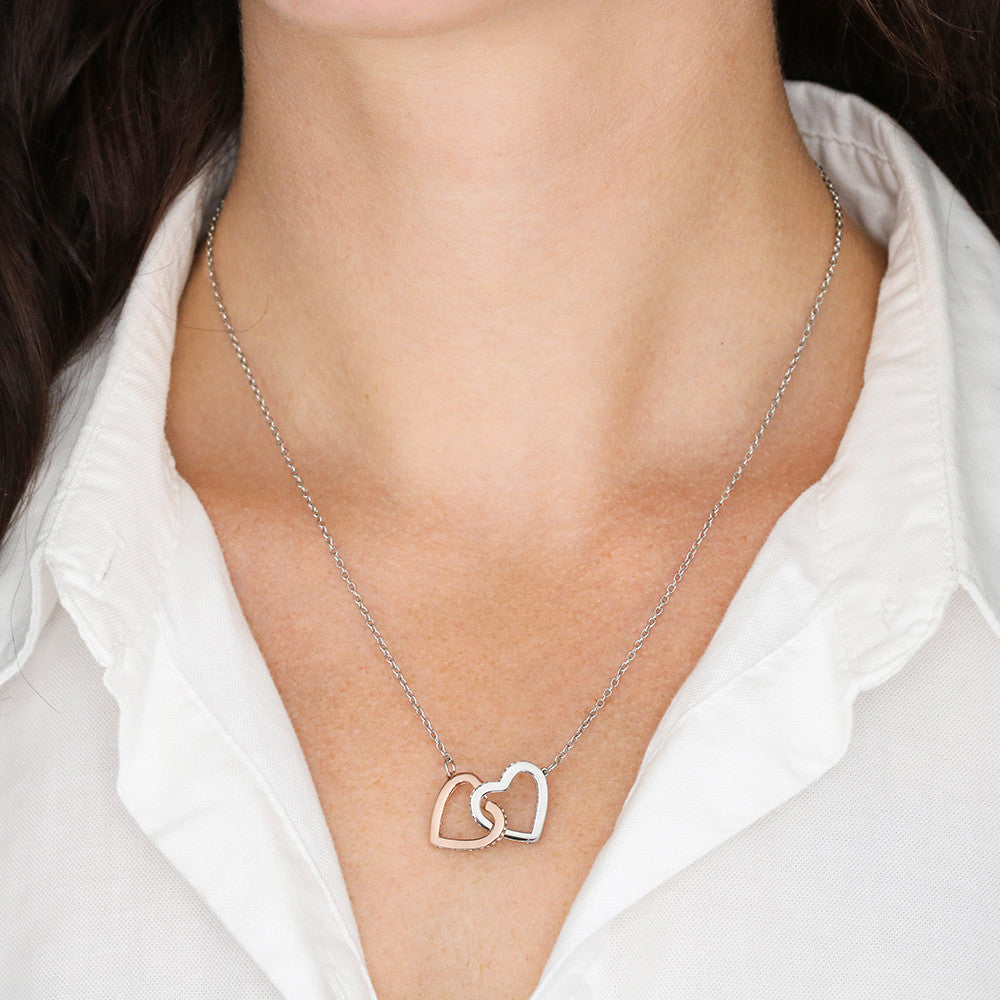 Interlocking Hearts Necklace - In Gift Box