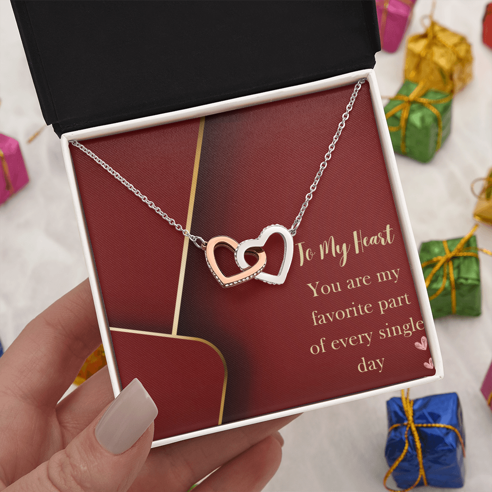 Interlocking Hearts Necklace - In Gift Box