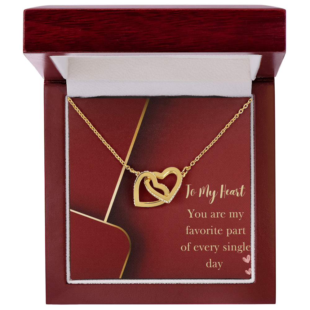 Interlocking Hearts Necklace - In Gift Box