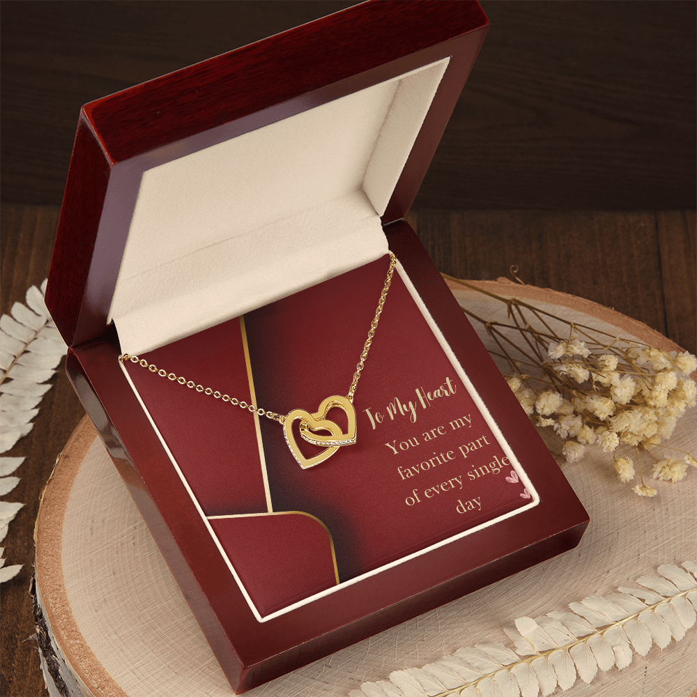 Interlocking Hearts Necklace - In Gift Box