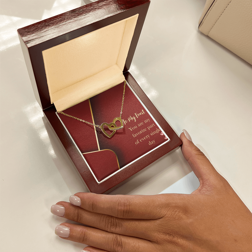 Interlocking Hearts Necklace - In Gift Box