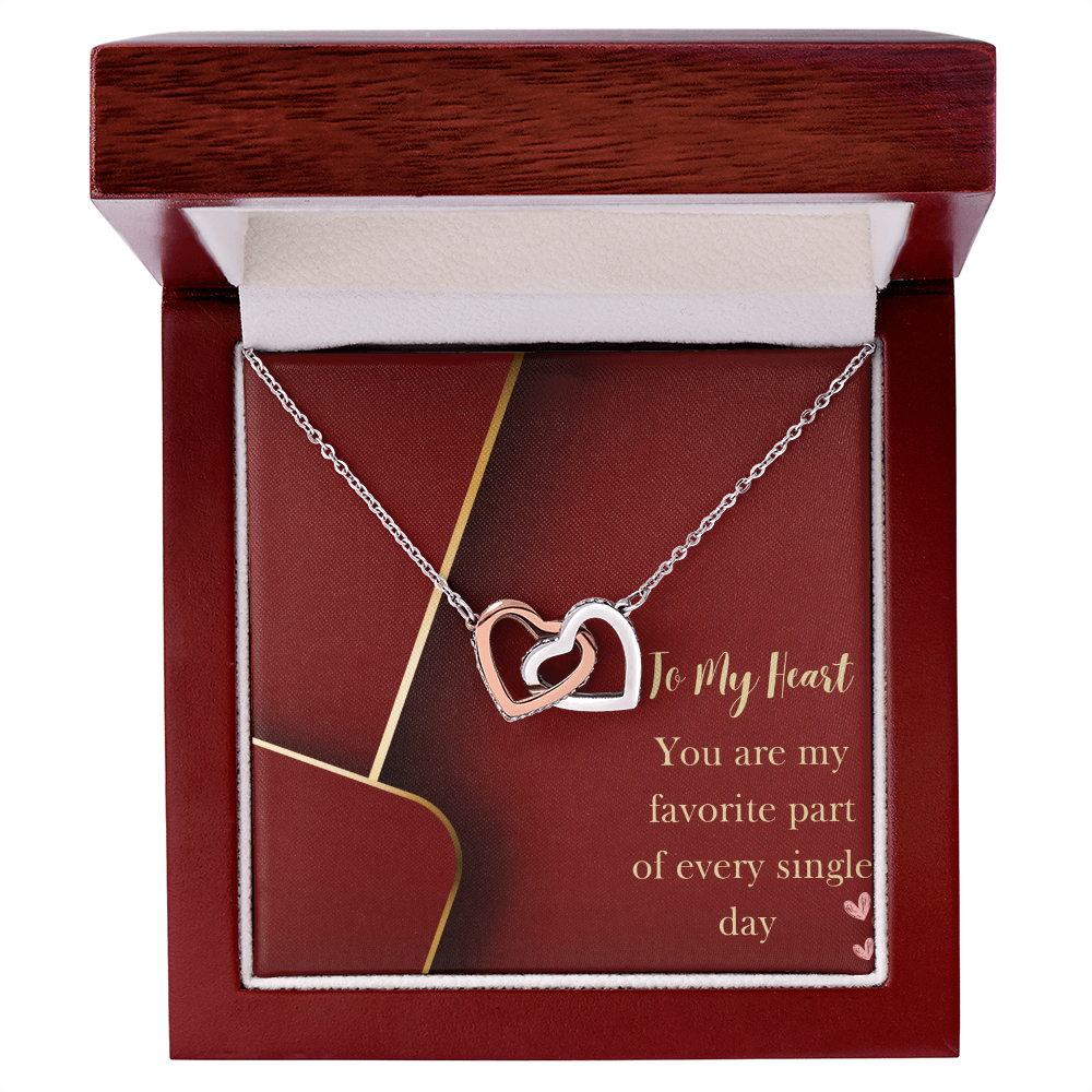 Interlocking Hearts Necklace - In Gift Box