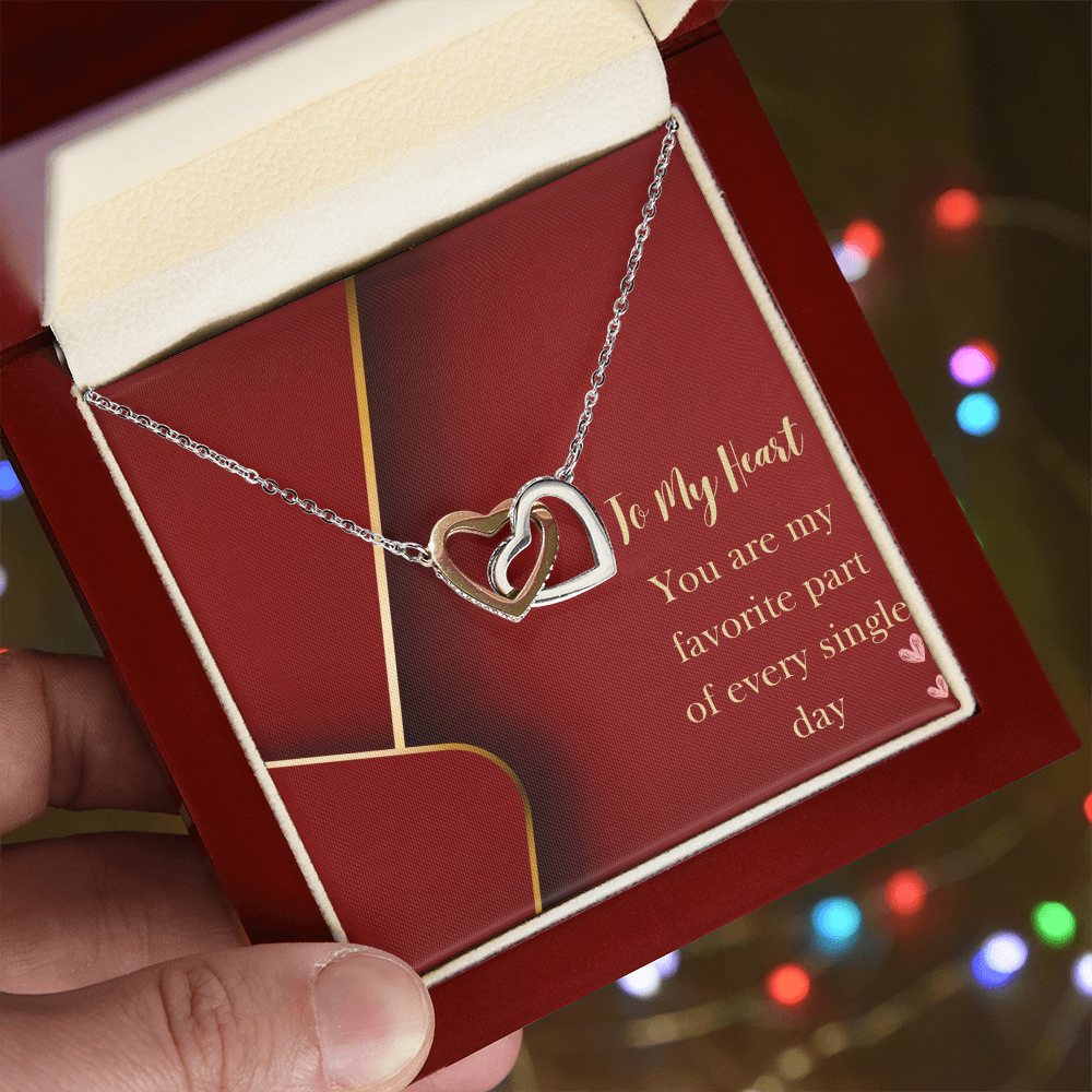Interlocking Hearts Necklace - In Gift Box