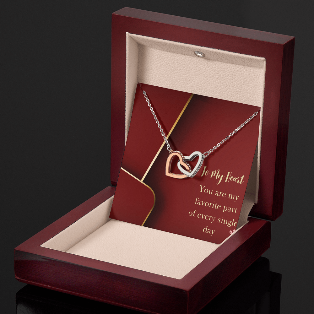 Interlocking Hearts Necklace - In Gift Box