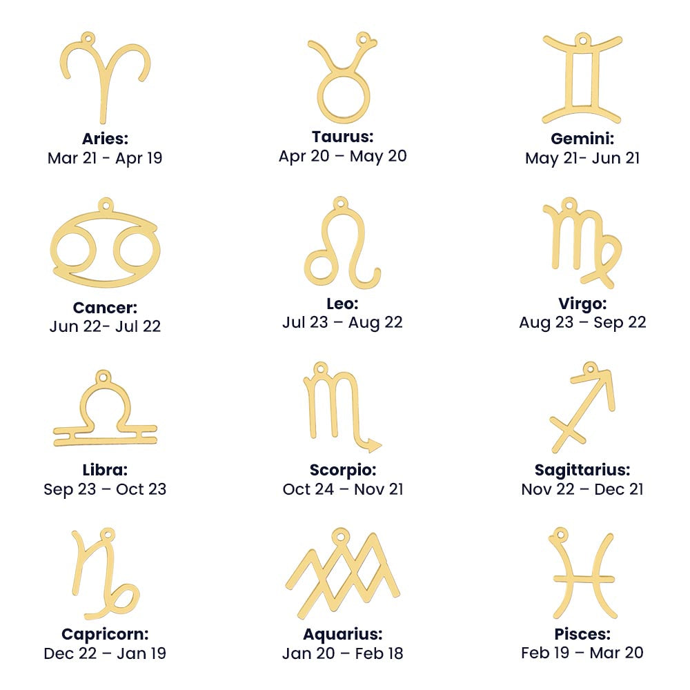 Zodiac Sign Necklace - In Gift Box
