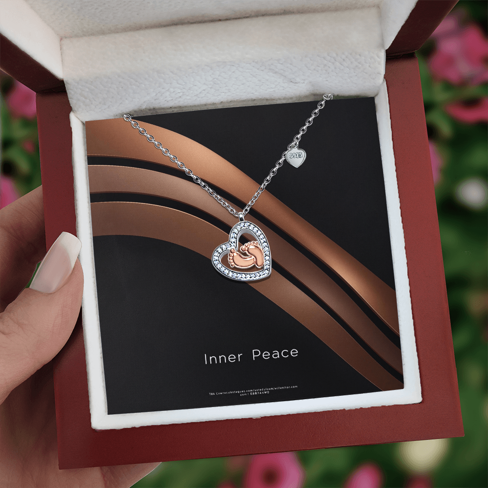 Baby Feet Heat Necklace - In Gift Box