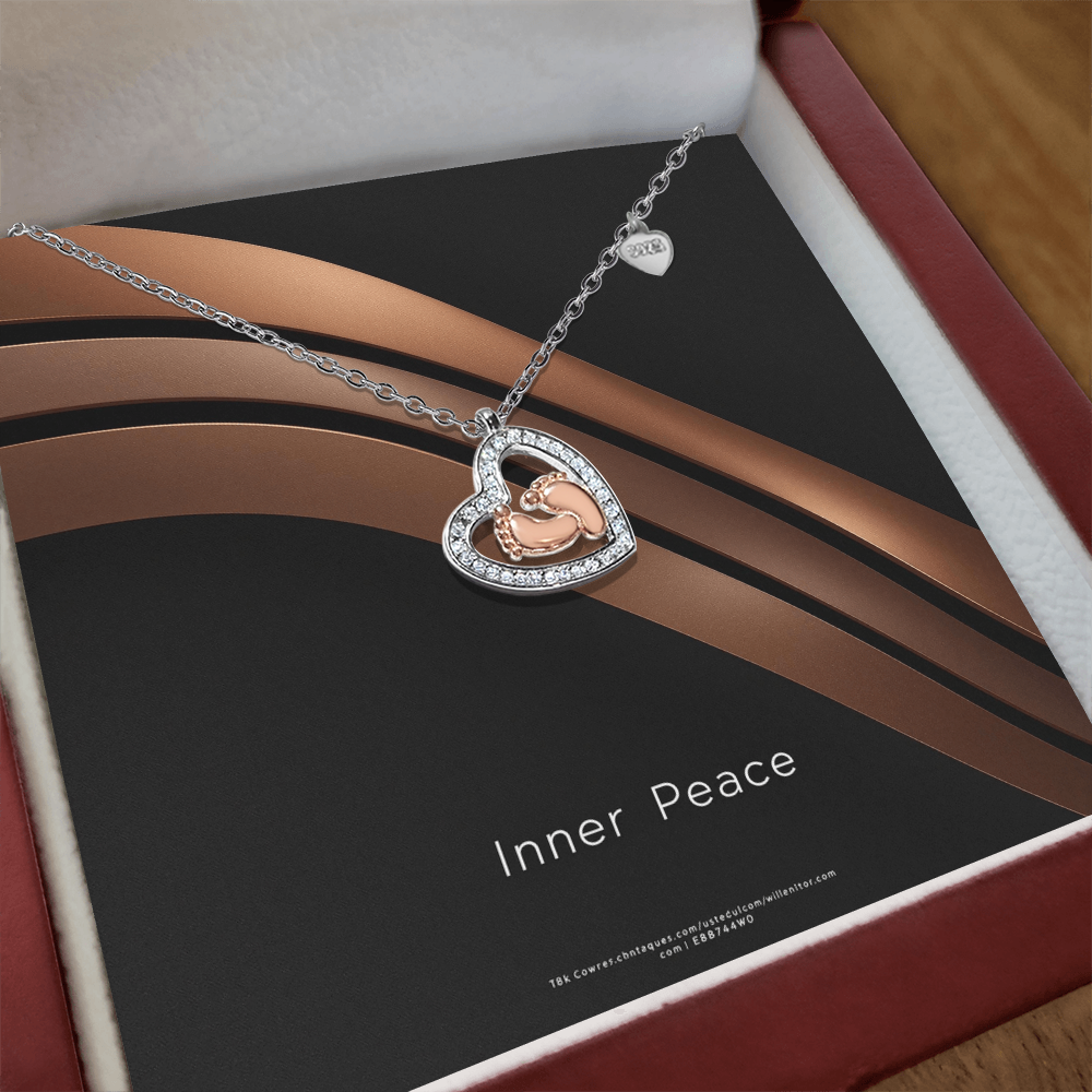 Baby Feet Heat Necklace - In Gift Box